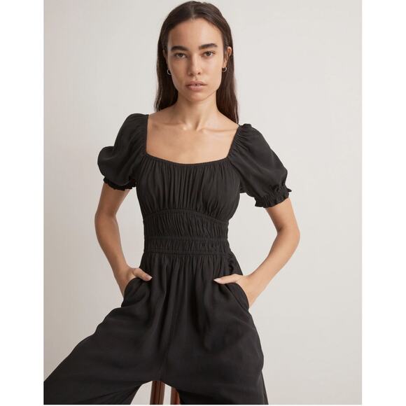 Madewell The Sophia Scoop-Neck Jumpsuit NK406 Black NEW Small - Picture 1 of 12